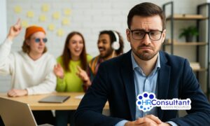 HR consultant con ojos sobre la empresa que quiere parecer cool… pero no lo es